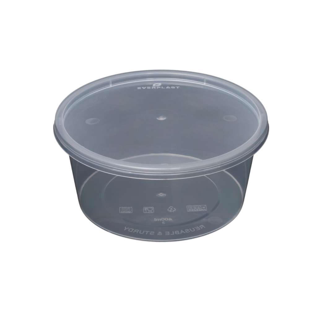 400ml Round Container - Flat