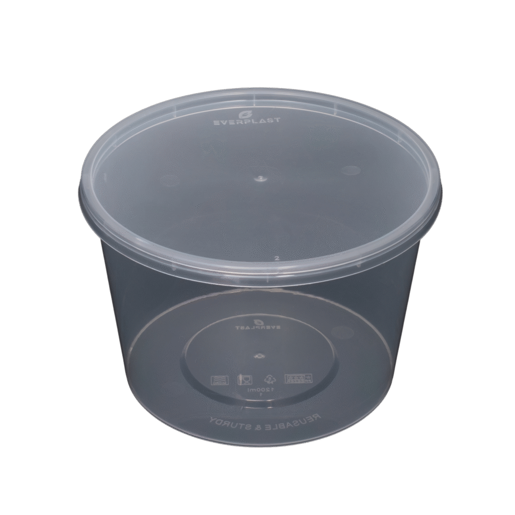 1200ml Round Container - Flat
